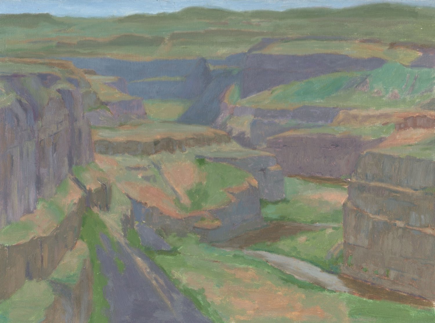 Palouse Falls, 12 x15 in. oil on panel