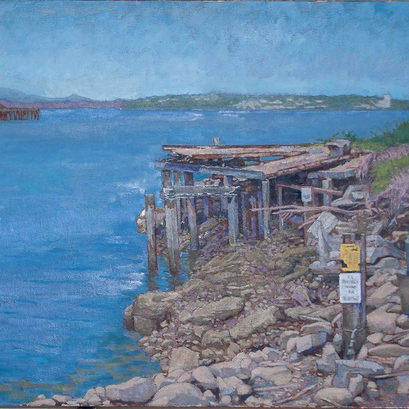 Waterfront Remnants, oil on linen, 24 x 30 in.