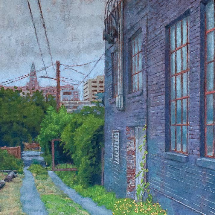 Northwestern Alley, oil on linen, 18 x 24 in. SOLD