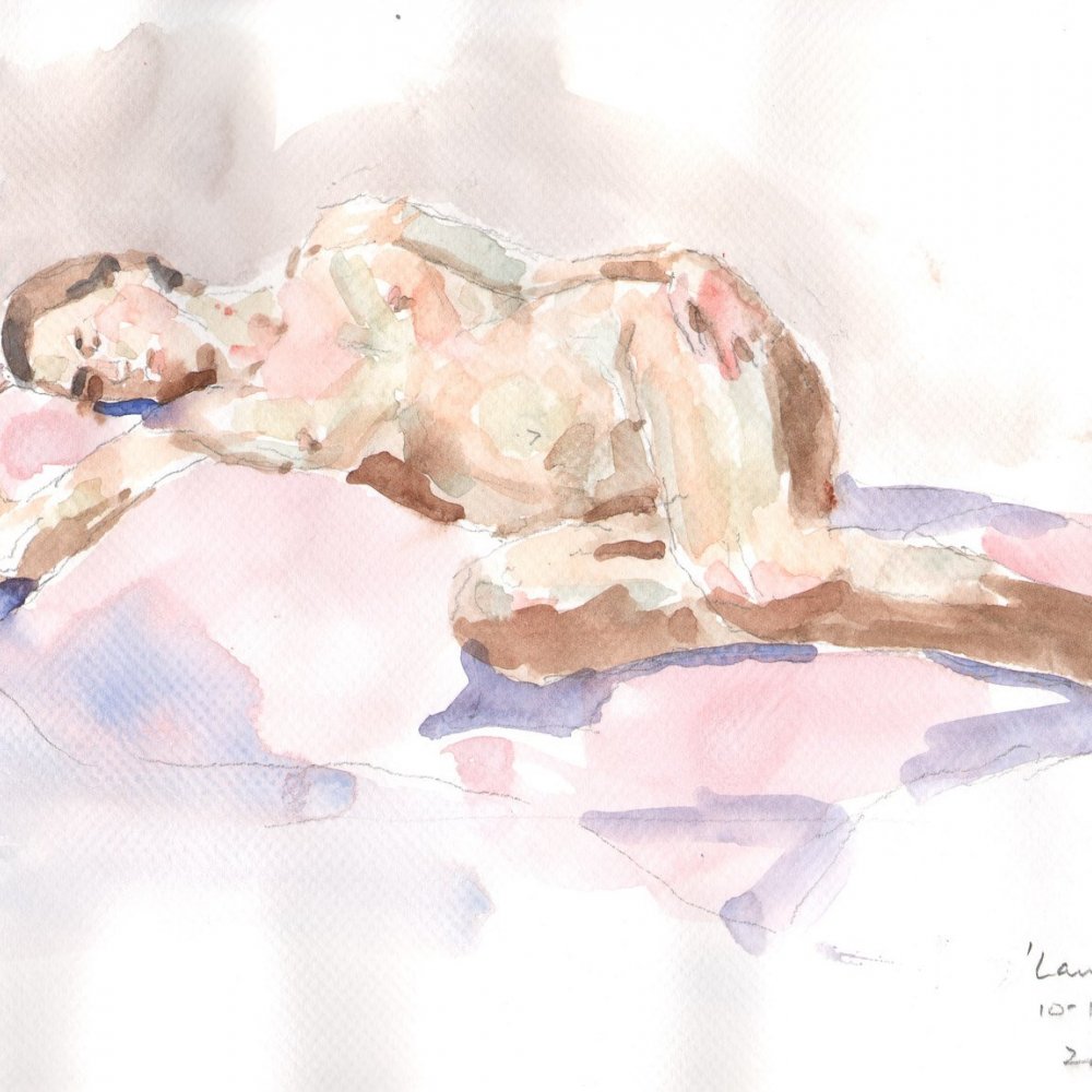 Lauren,watercolor on paper, 10 x 13 in.