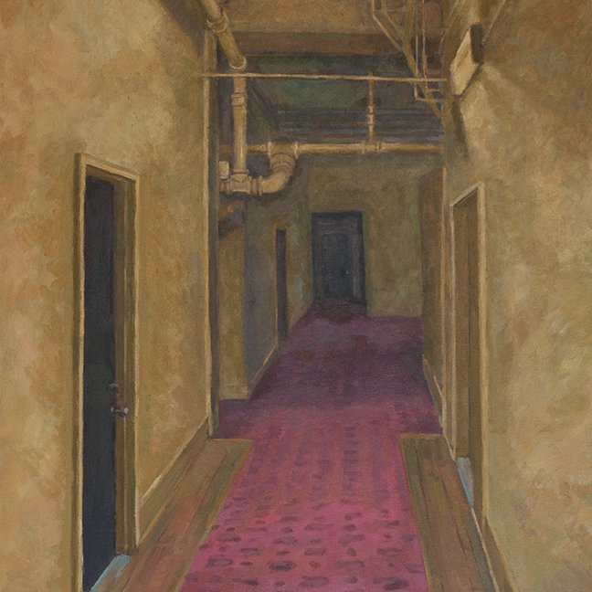 Creepy Corridor, oil on canvas, 30 x 24 in.