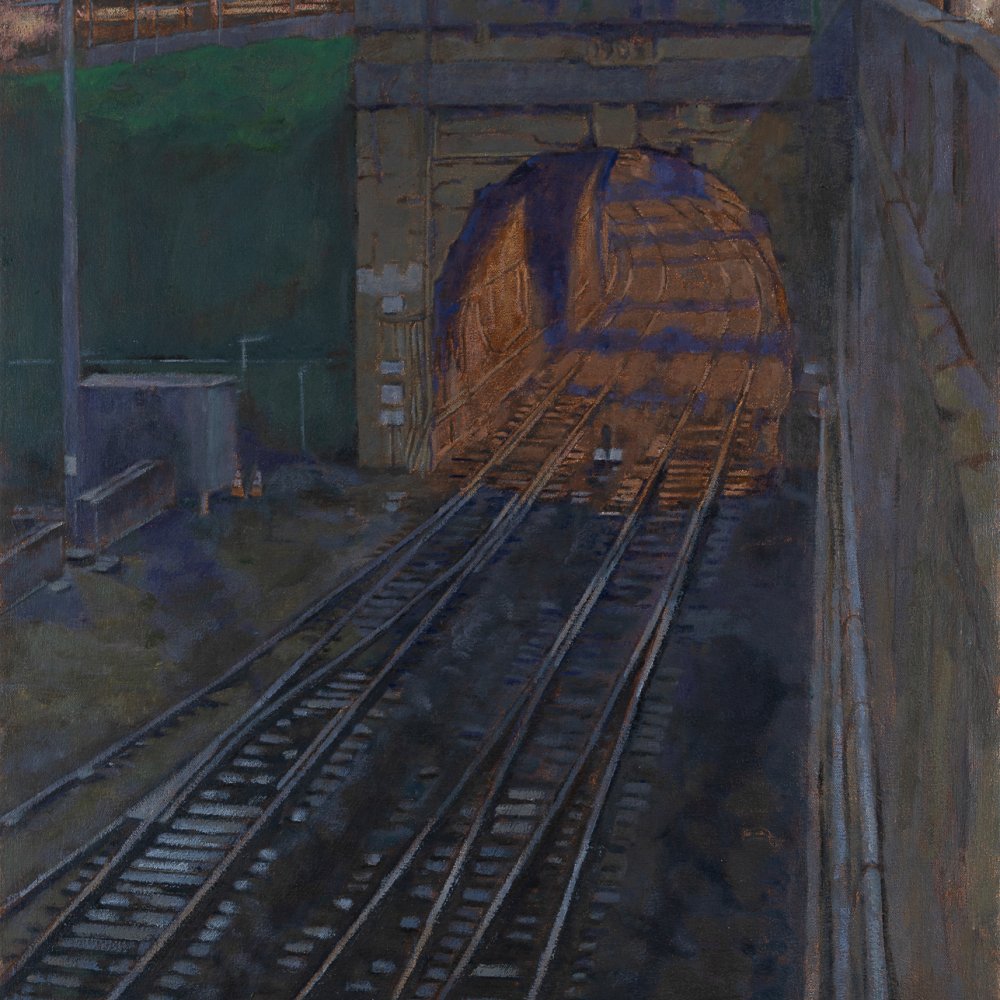 Great Northern Rail Tunnel, oil on canvas, 26 x 21 in.